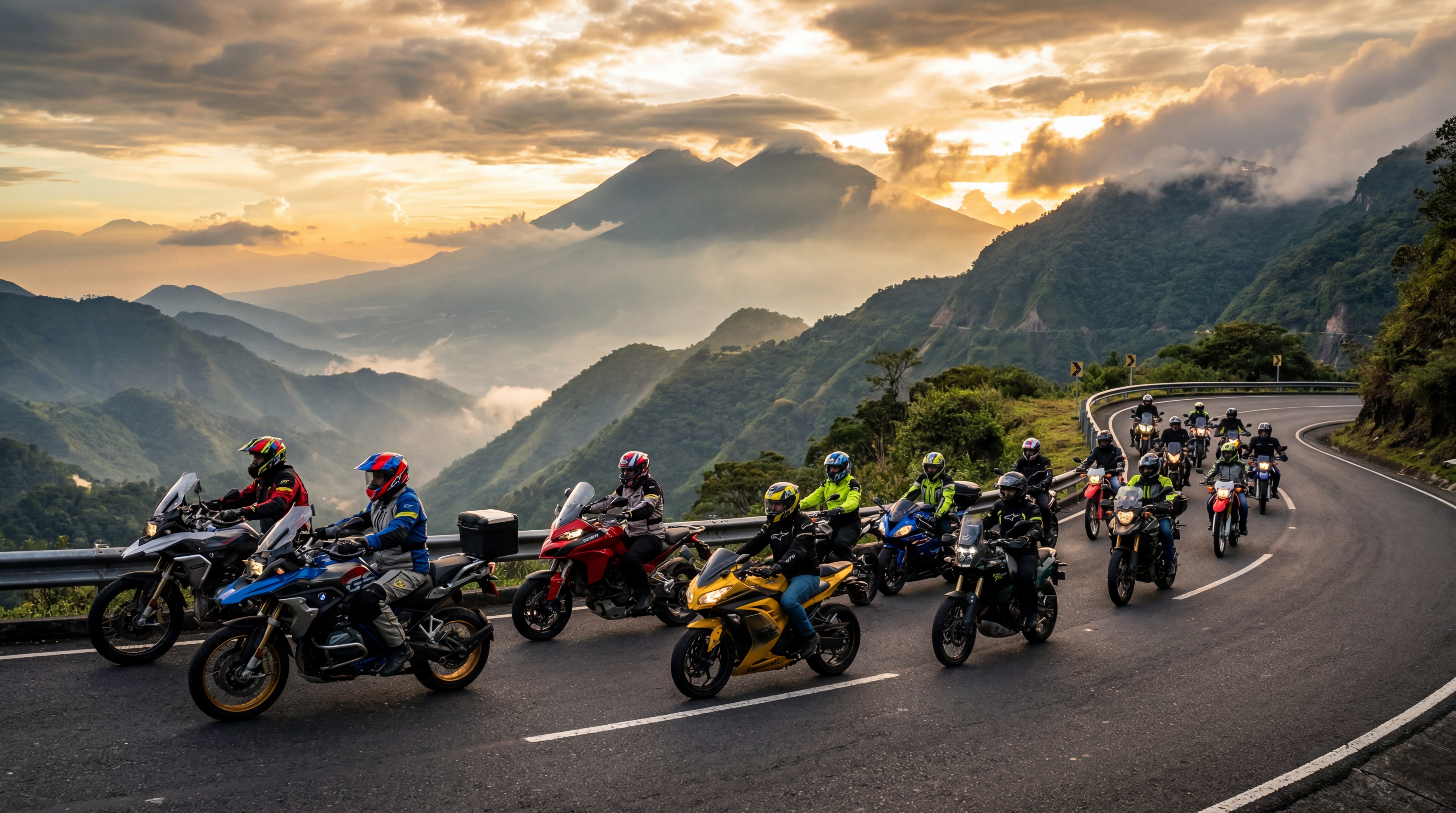Riders de Guatemala en moto